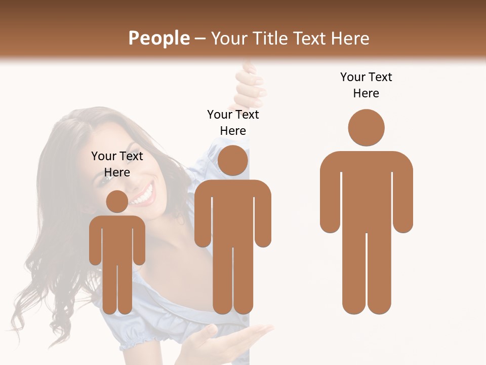 Woman Poster Isolated PowerPoint Template