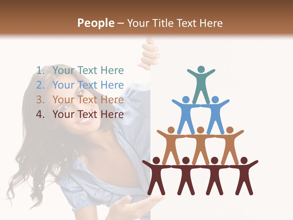 Woman Poster Isolated PowerPoint Template