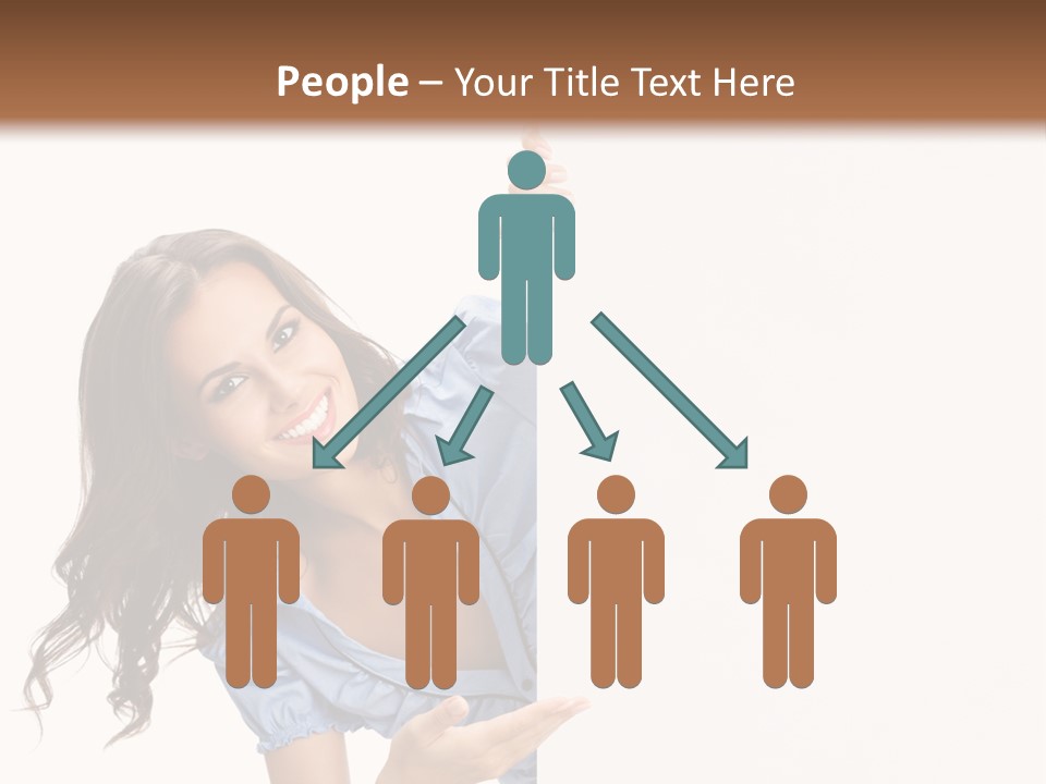 Woman Poster Isolated PowerPoint Template