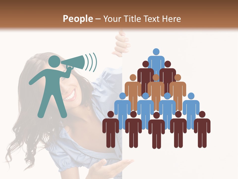 Woman Poster Isolated PowerPoint Template