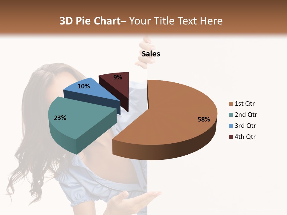 Woman Poster Isolated PowerPoint Template