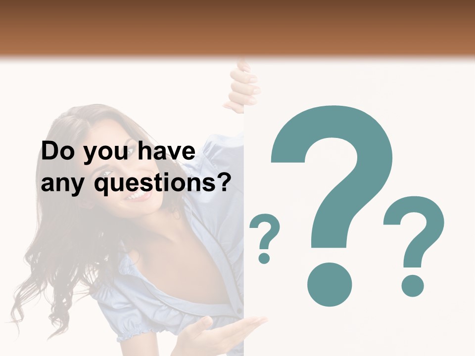 Woman Poster Isolated PowerPoint Template