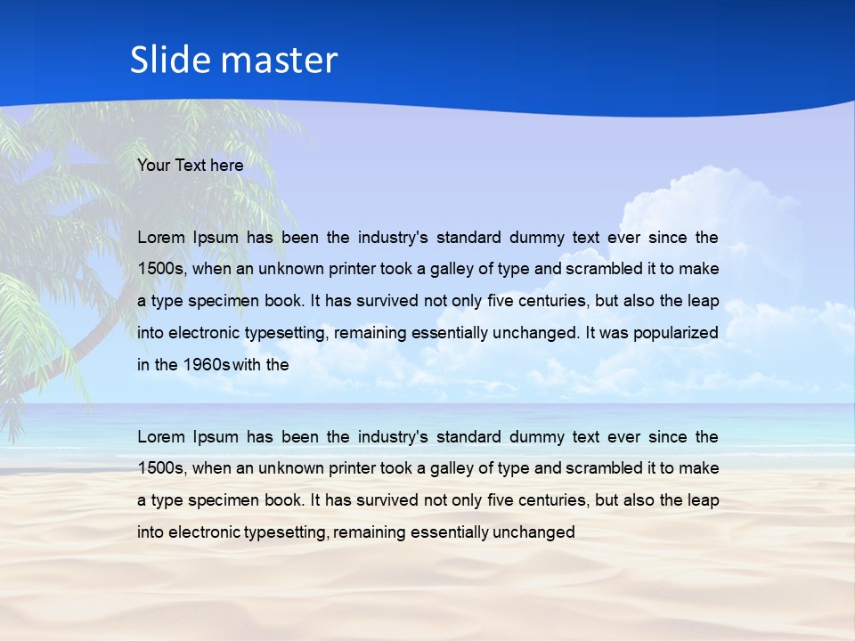 Background Summer Sun PowerPoint Template