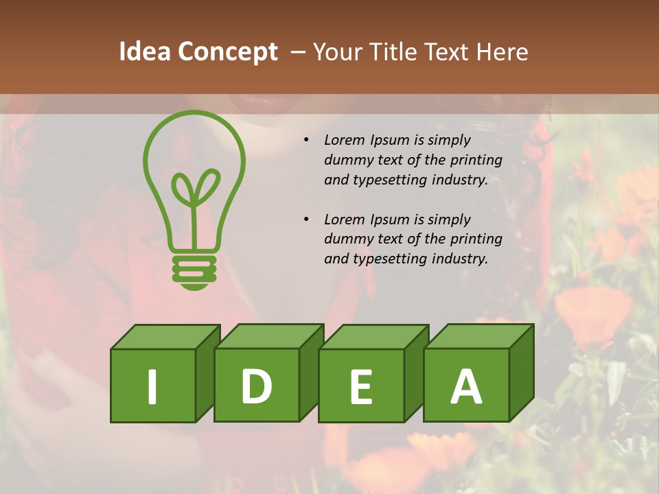 Green Sunny Laying PowerPoint Template