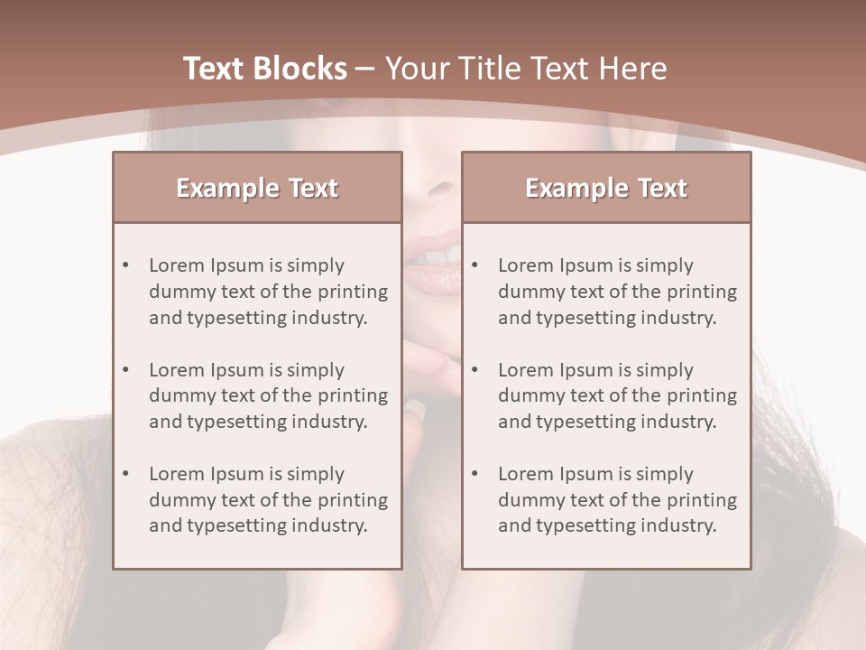 Care Glamour Brown PowerPoint Template