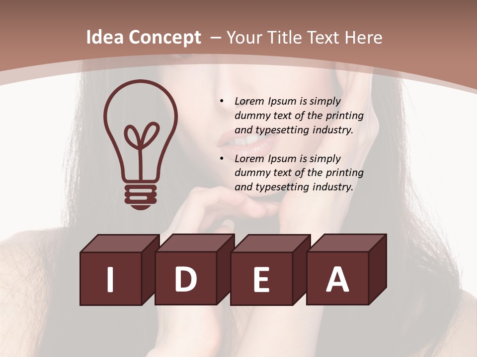 Care Glamour Brown PowerPoint Template