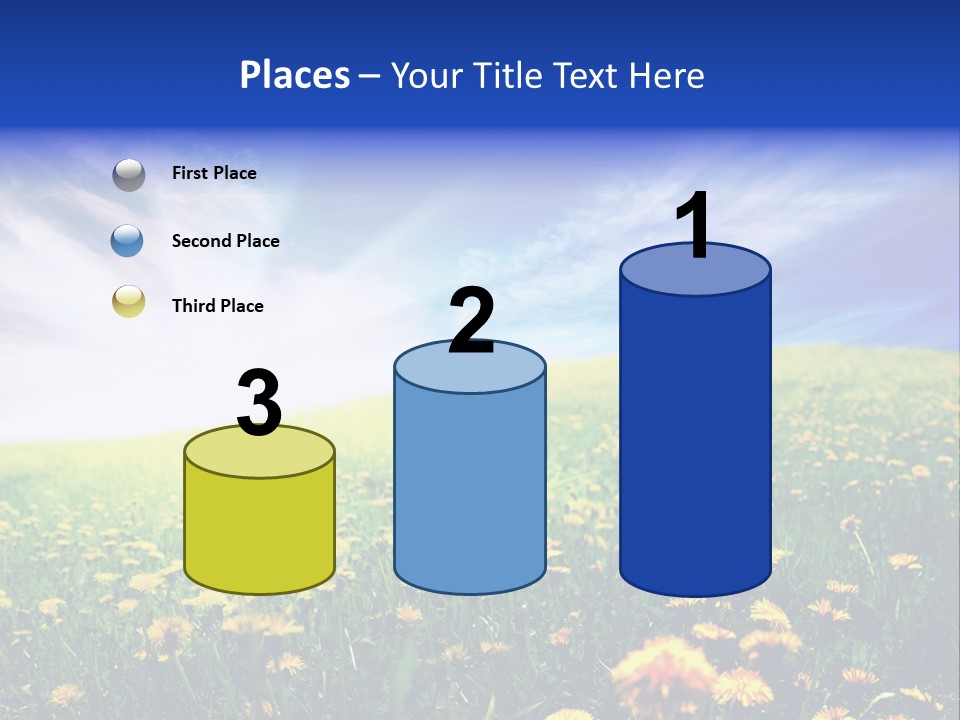 Yellow Meadow Landscapes PowerPoint Template