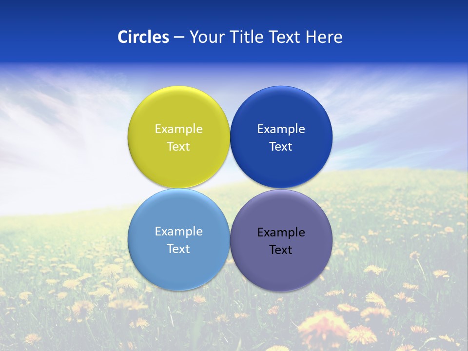 Yellow Meadow Landscapes PowerPoint Template