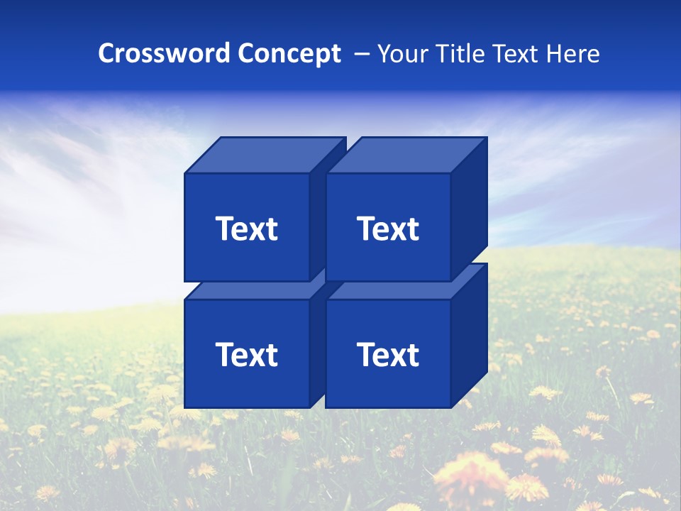 Yellow Meadow Landscapes PowerPoint Template
