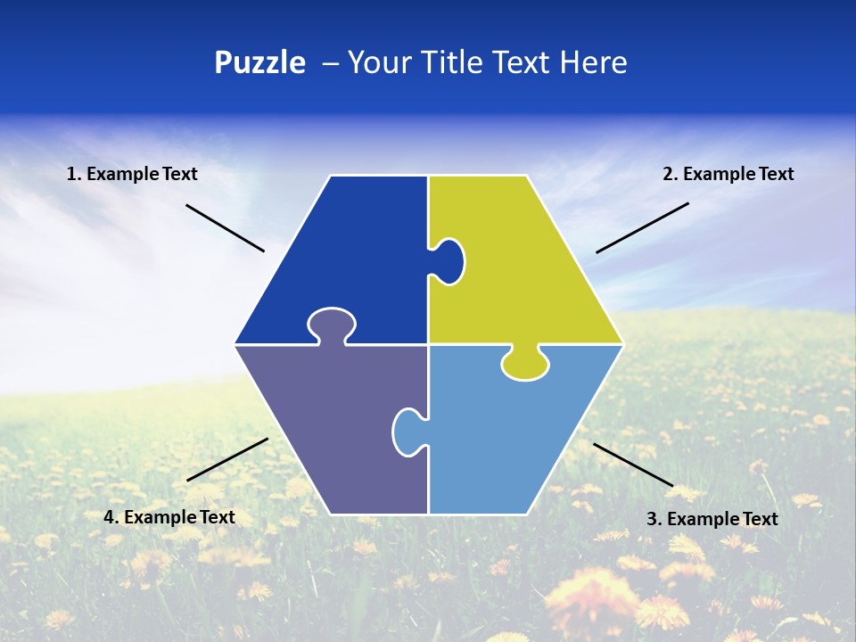 Yellow Meadow Landscapes PowerPoint Template