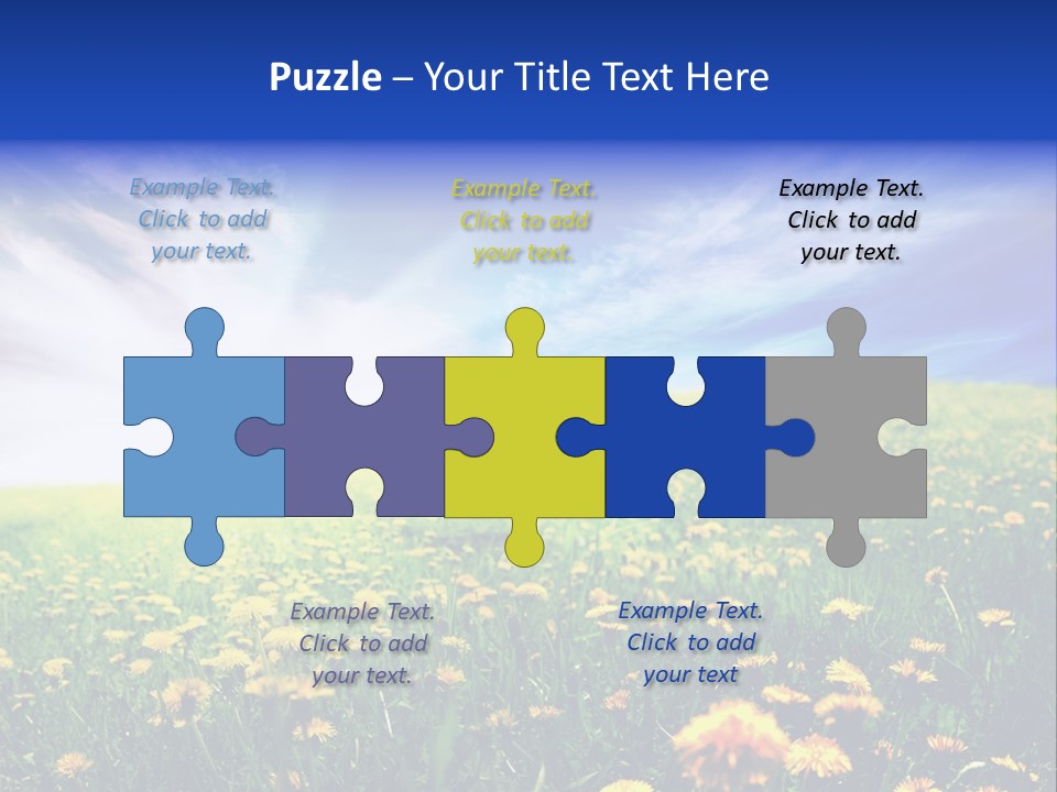 Yellow Meadow Landscapes PowerPoint Template