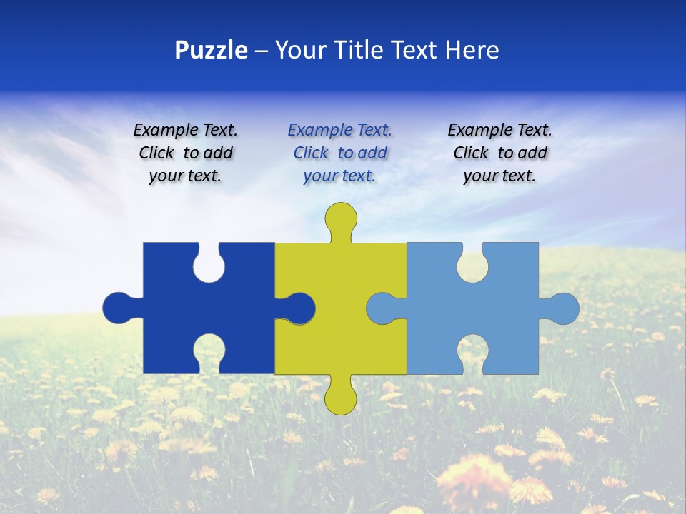 Yellow Meadow Landscapes PowerPoint Template