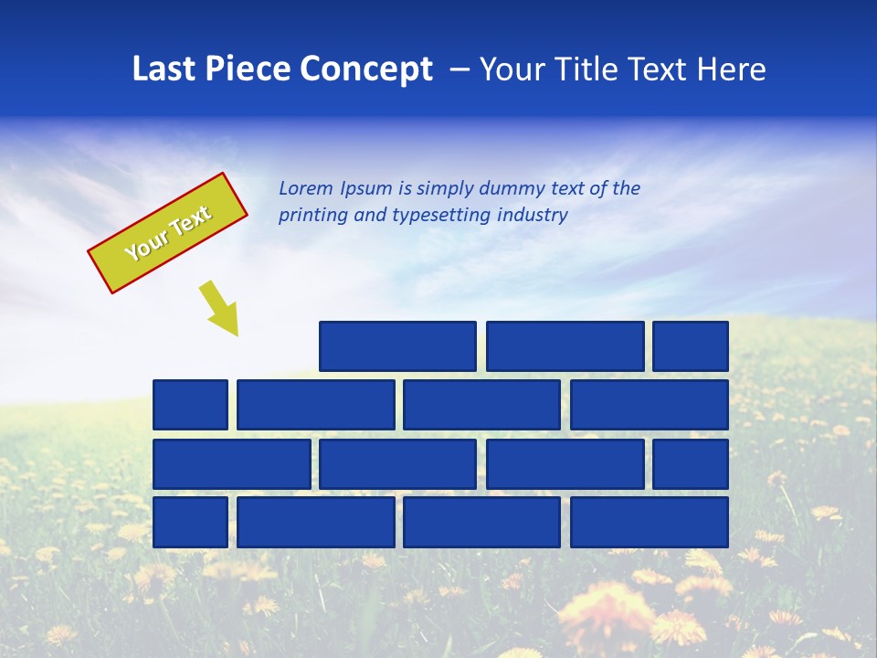 Yellow Meadow Landscapes PowerPoint Template
