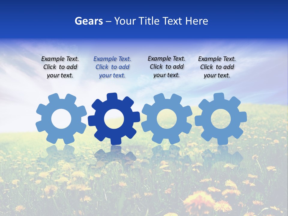 Yellow Meadow Landscapes PowerPoint Template