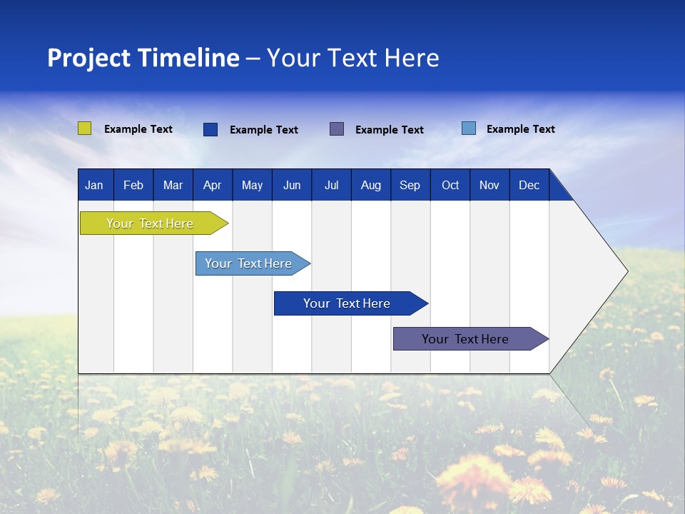 Yellow Meadow Landscapes PowerPoint Template