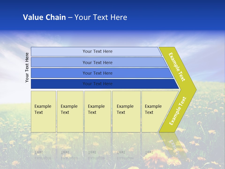 Yellow Meadow Landscapes PowerPoint Template