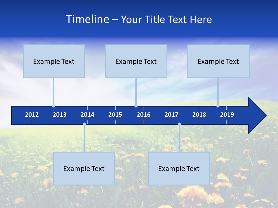 Yellow Meadow Landscapes PowerPoint Template