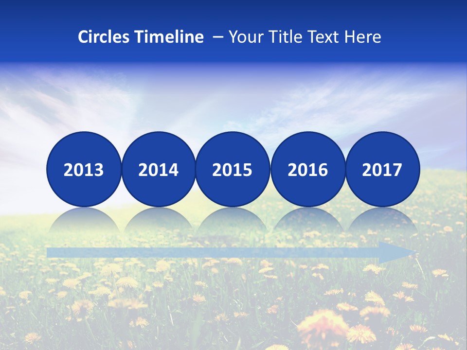 Yellow Meadow Landscapes PowerPoint Template