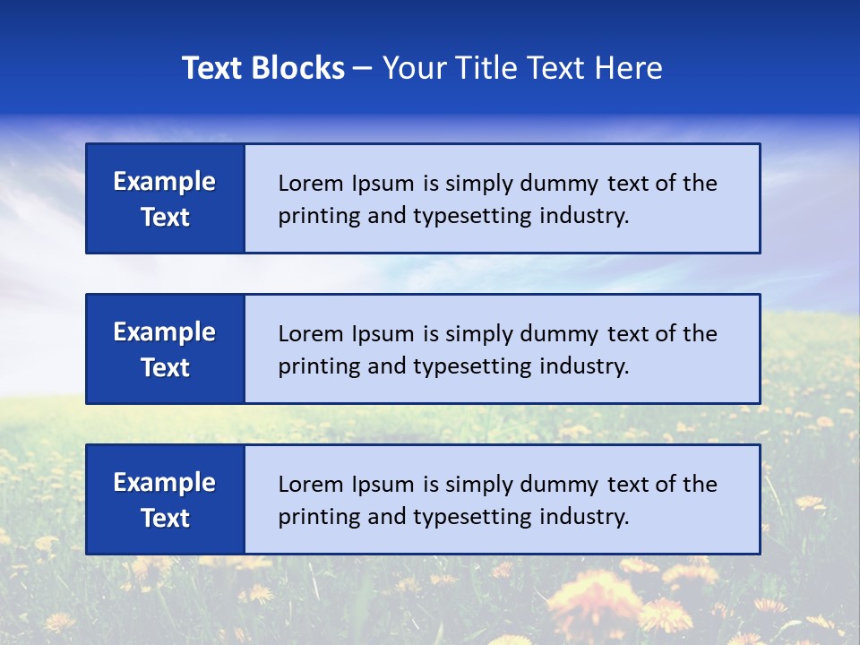 Yellow Meadow Landscapes PowerPoint Template