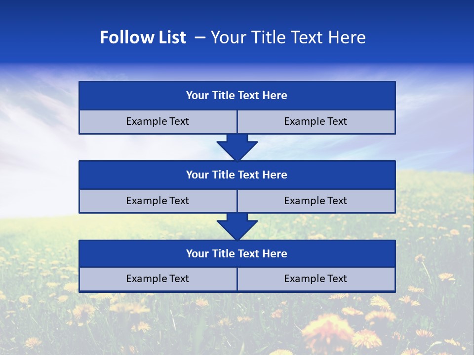 Yellow Meadow Landscapes PowerPoint Template