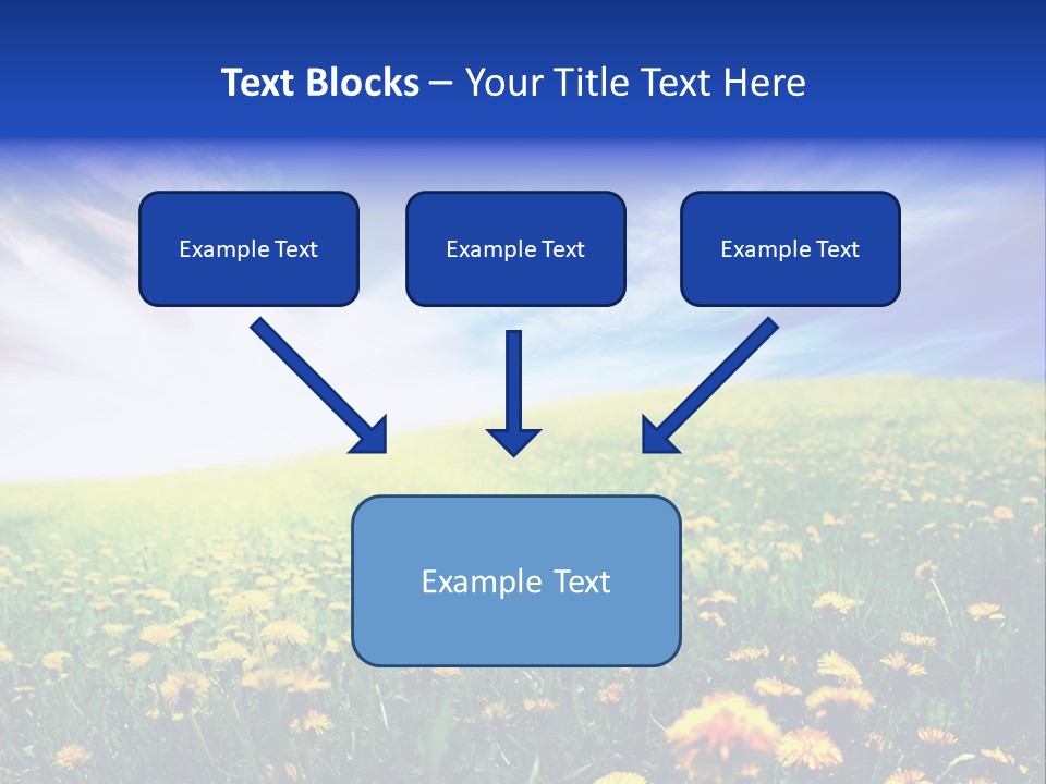 Yellow Meadow Landscapes PowerPoint Template