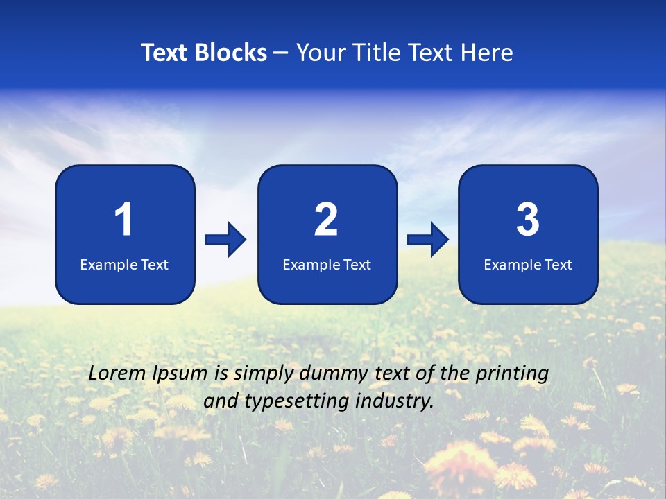 Yellow Meadow Landscapes PowerPoint Template