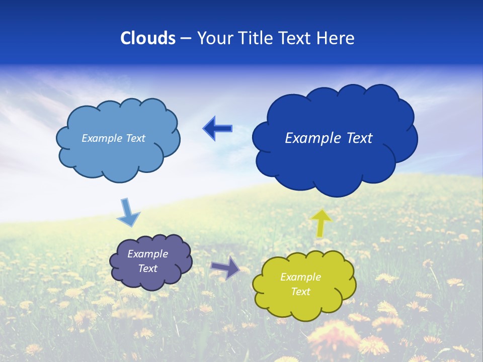 Yellow Meadow Landscapes PowerPoint Template