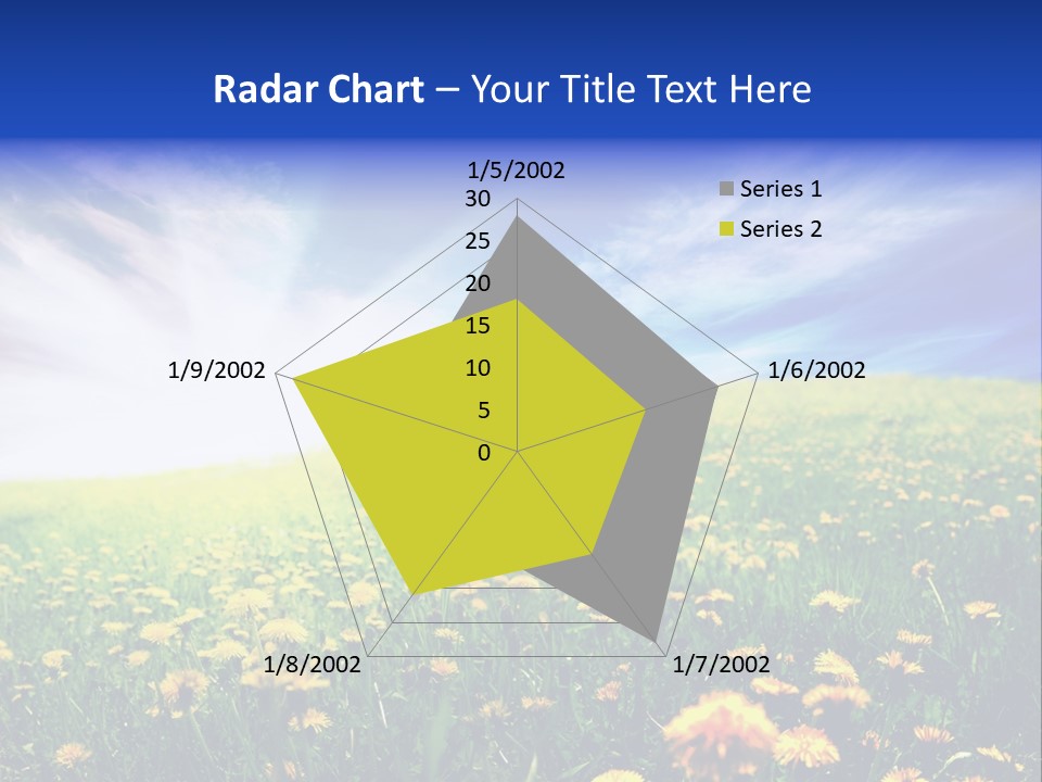 Yellow Meadow Landscapes PowerPoint Template