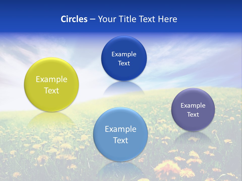 Yellow Meadow Landscapes PowerPoint Template
