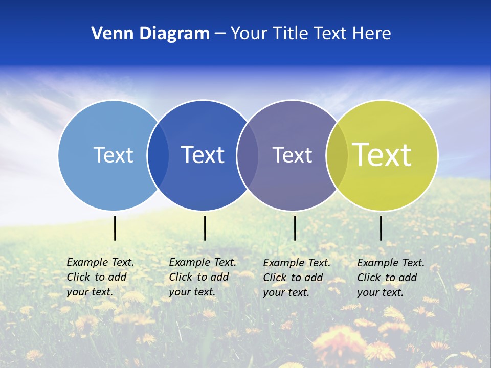 Yellow Meadow Landscapes PowerPoint Template