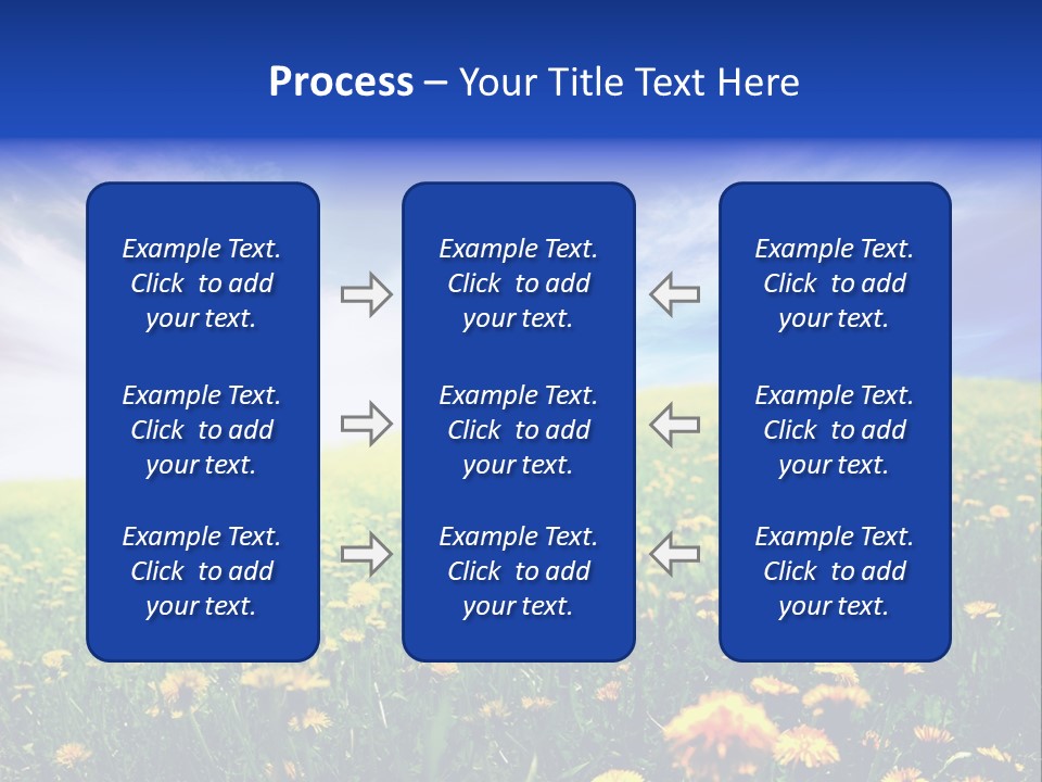 Yellow Meadow Landscapes PowerPoint Template