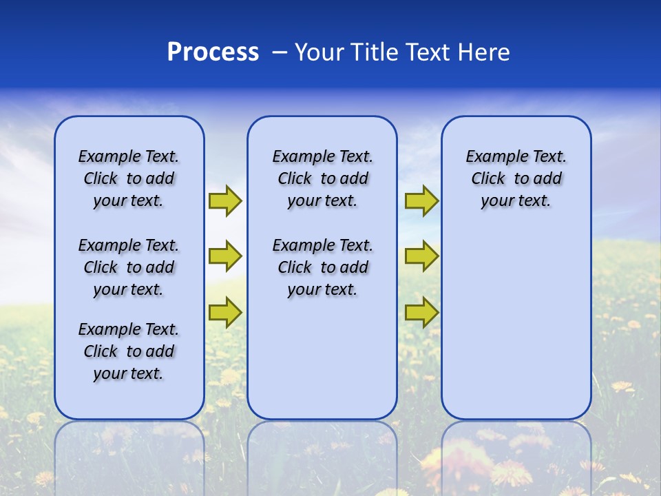 Yellow Meadow Landscapes PowerPoint Template