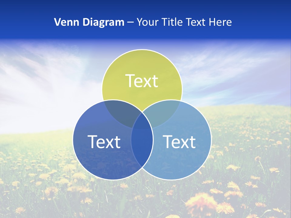 Yellow Meadow Landscapes PowerPoint Template