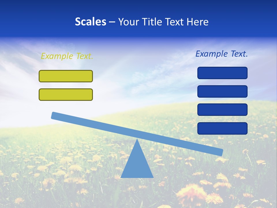 Yellow Meadow Landscapes PowerPoint Template