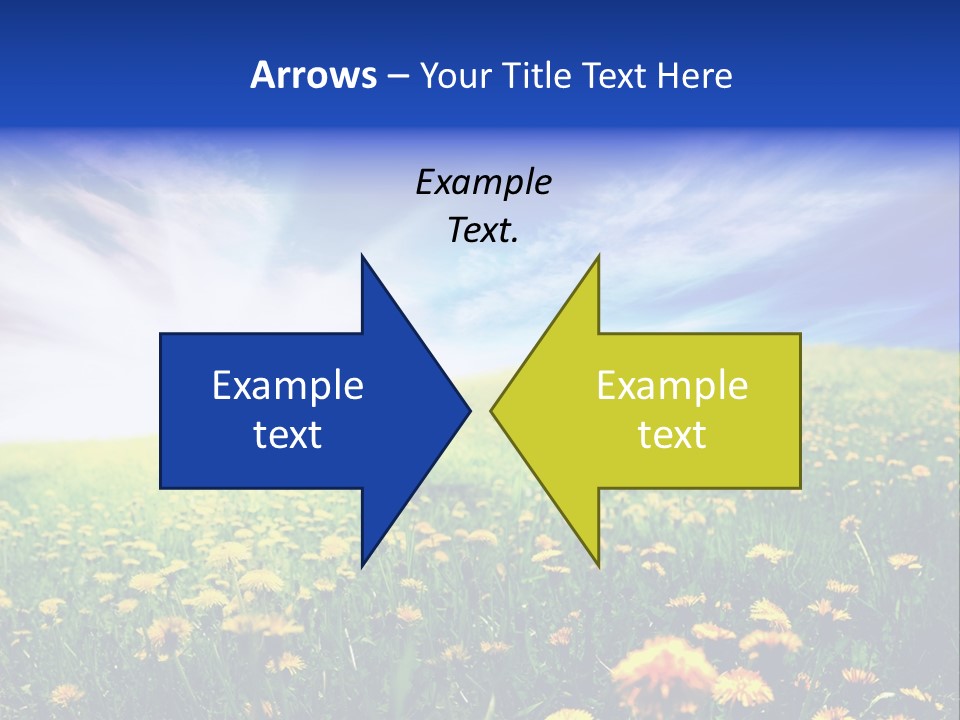 Yellow Meadow Landscapes PowerPoint Template