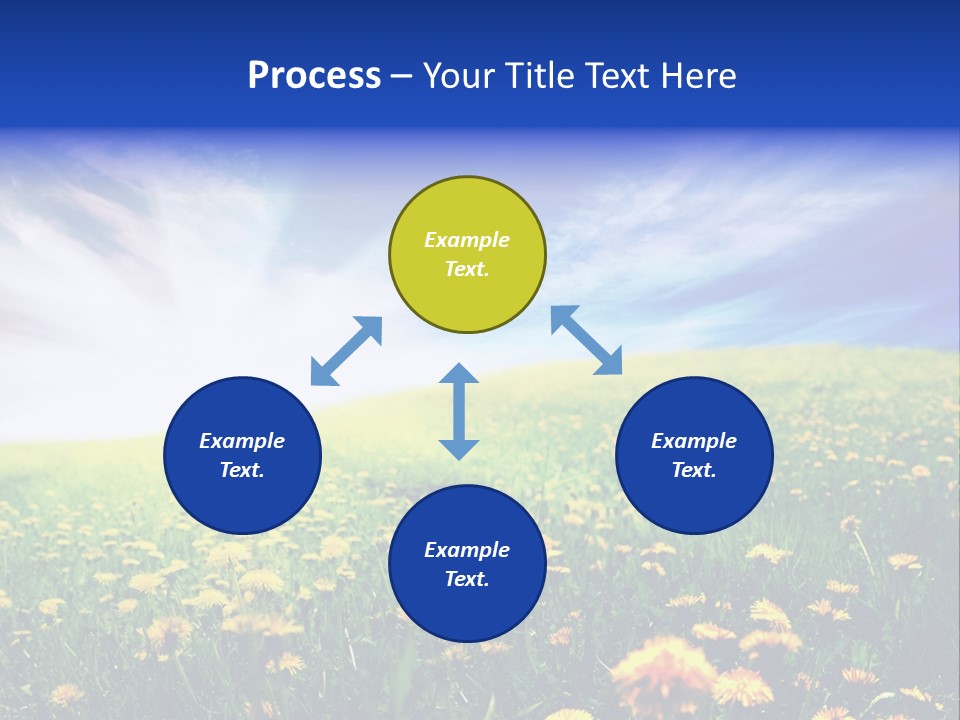 Yellow Meadow Landscapes PowerPoint Template