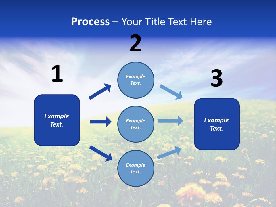 Yellow Meadow Landscapes PowerPoint Template