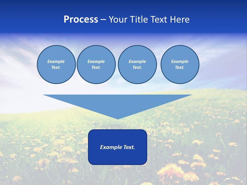 Yellow Meadow Landscapes PowerPoint Template