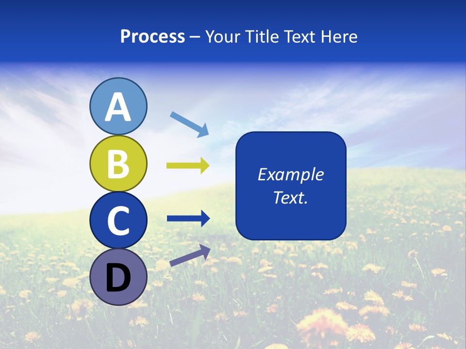 Yellow Meadow Landscapes PowerPoint Template