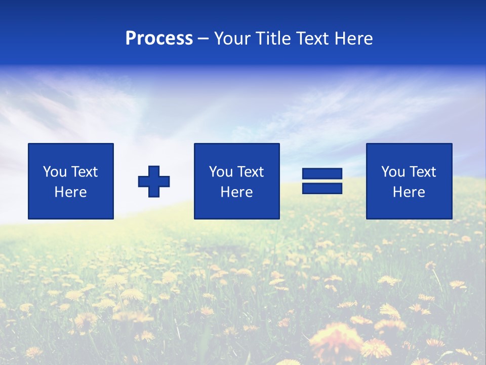 Yellow Meadow Landscapes PowerPoint Template