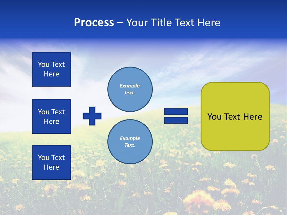 Yellow Meadow Landscapes PowerPoint Template
