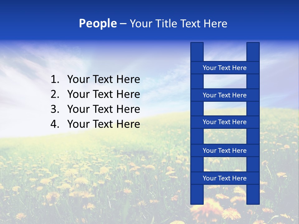 Yellow Meadow Landscapes PowerPoint Template