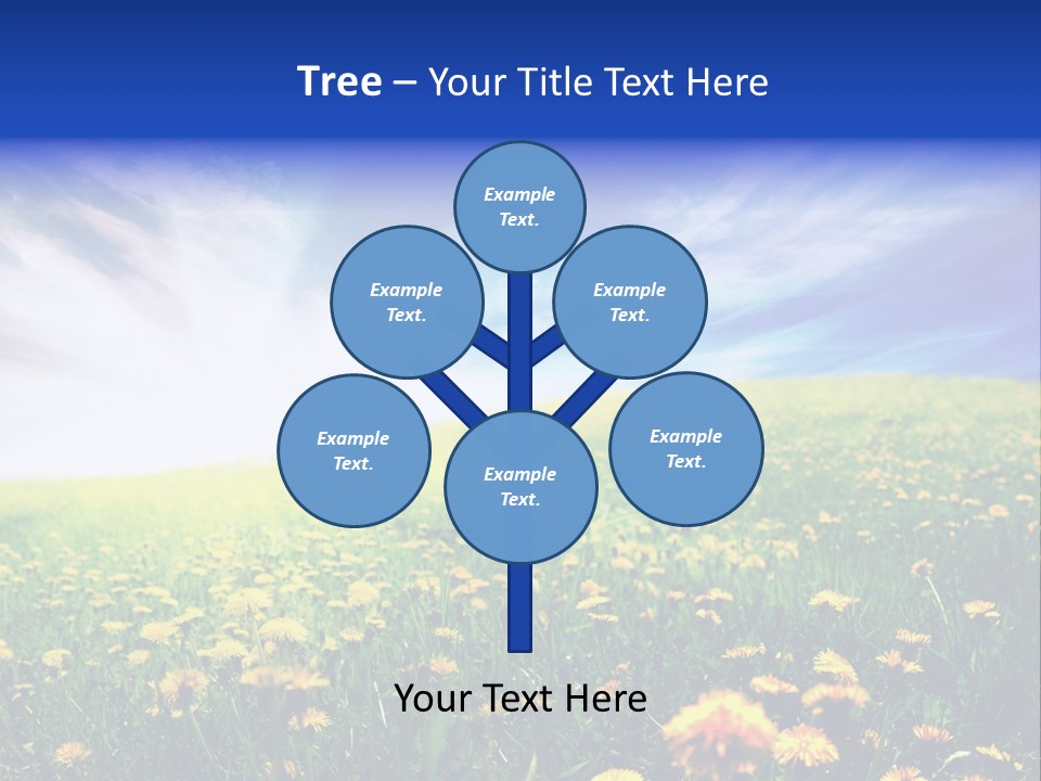 Yellow Meadow Landscapes PowerPoint Template