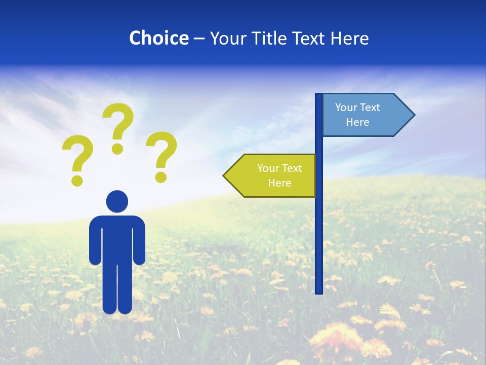 Yellow Meadow Landscapes PowerPoint Template