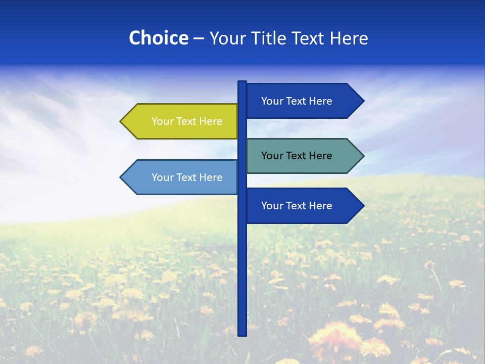 Yellow Meadow Landscapes PowerPoint Template