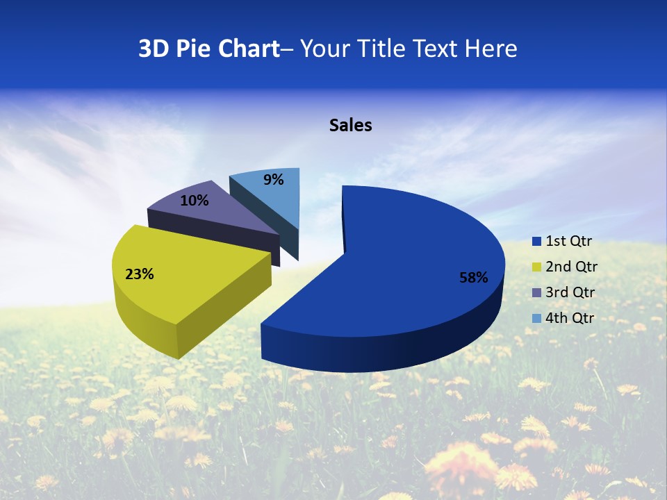 Yellow Meadow Landscapes PowerPoint Template