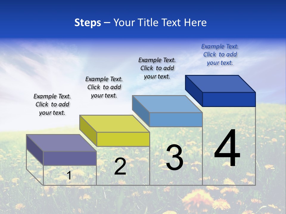 Yellow Meadow Landscapes PowerPoint Template