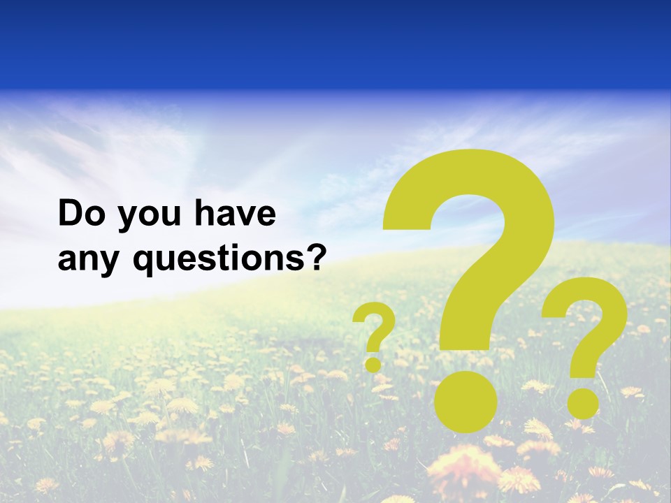 Yellow Meadow Landscapes PowerPoint Template