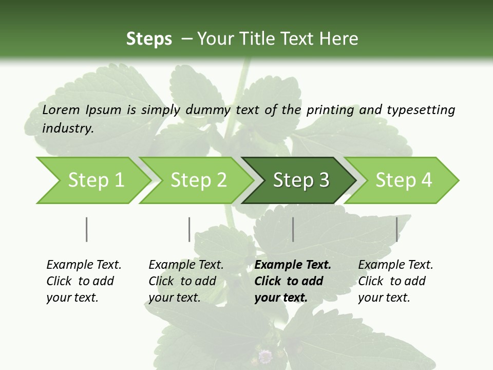Floral Boutons Herbe PowerPoint Template