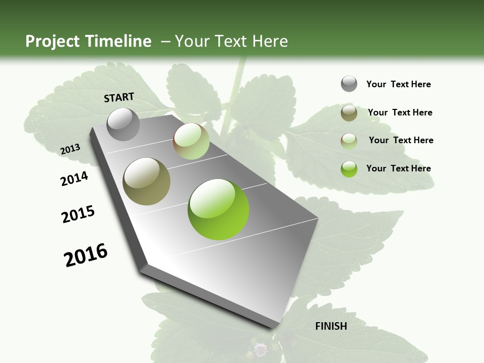 Floral Boutons Herbe PowerPoint Template